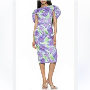 ALEXIA ADMOR Draped Shoulder Sheath Dress XS NWT